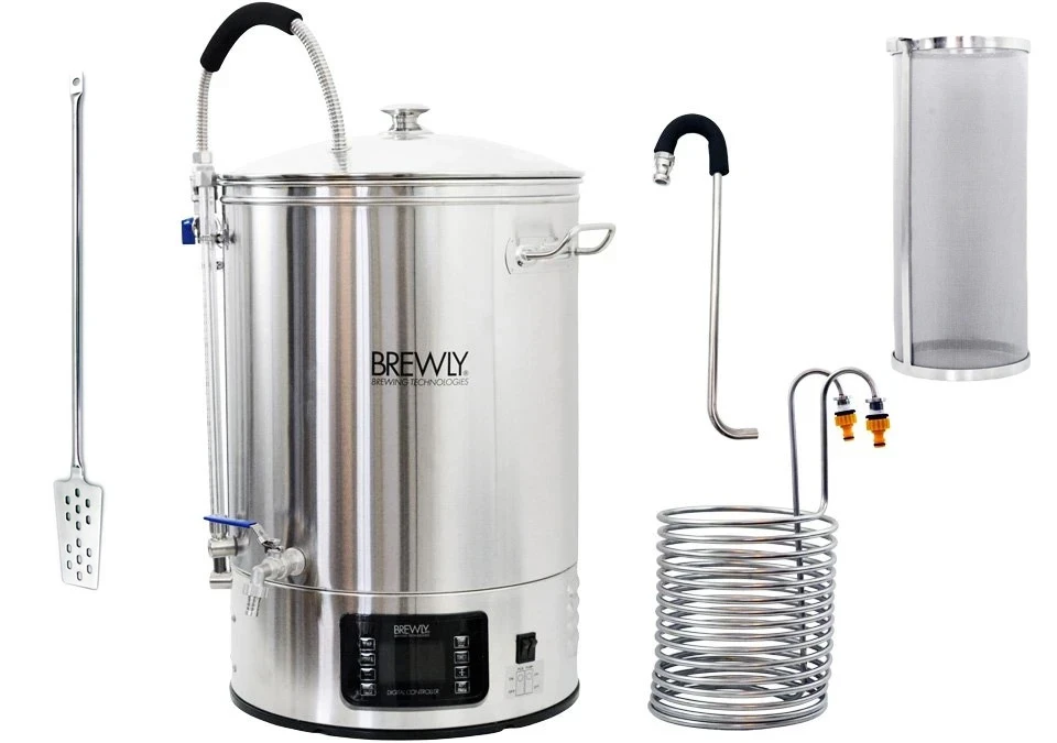 Brewly 40L Bryggverk med Chiller, Hop Spider, Mäskslev & Whirlpool